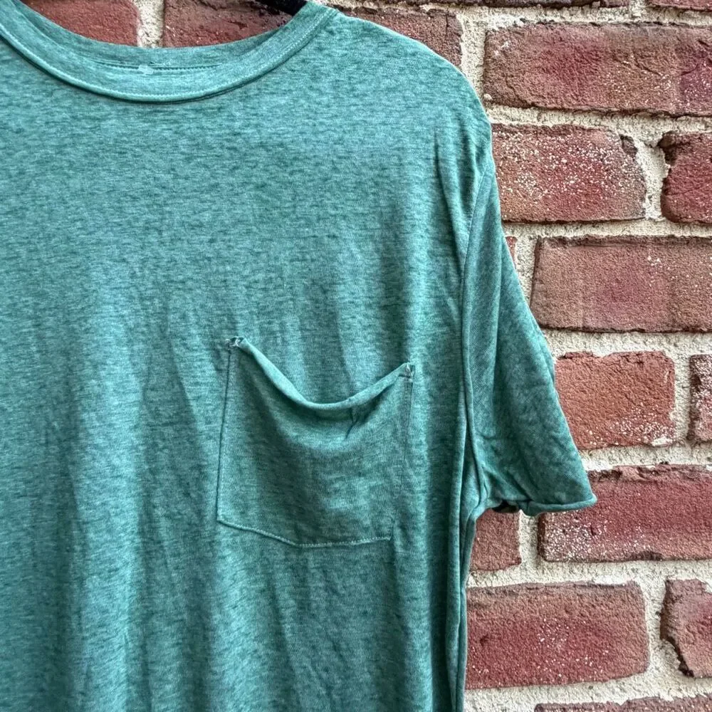Free People X We The Free Vella Pocket Oversized Tee shirt green M NEW